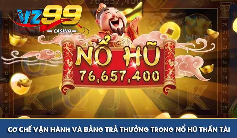 Cơ Chế Vận Hành Và Bảng Trả Thưởng Trong Nổ Hũ Thần Tài